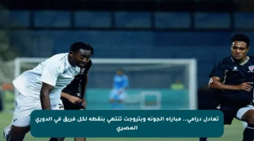 تعادل درامي.. مباراة الجونة وبتروجت تنتهي بنقطة لكل فريق في الدوري المصري